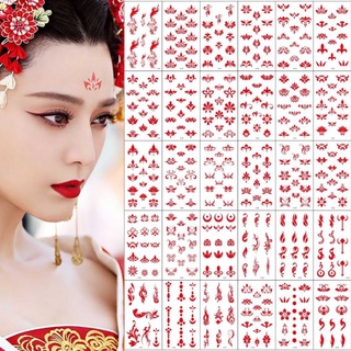 Combo 1_5 tấm to 16-25 hình chu sa dán trán Bỉ Ngạn Hoa và các loại (phát ngẫu nhiên)