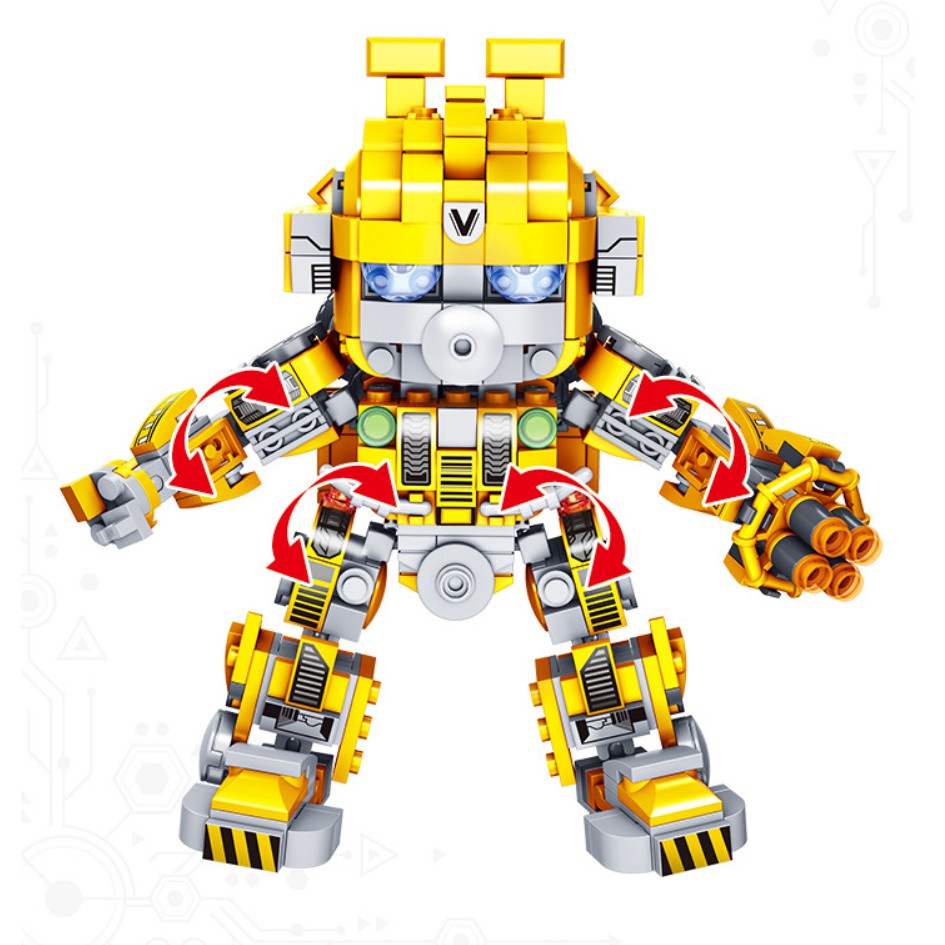 BỘ ĐỒ CHƠI XẾP HÌNH Mô Hình ROBOT Transformer OPTIMUS - Lắp Ráp Robot Người Máy Biến Hình