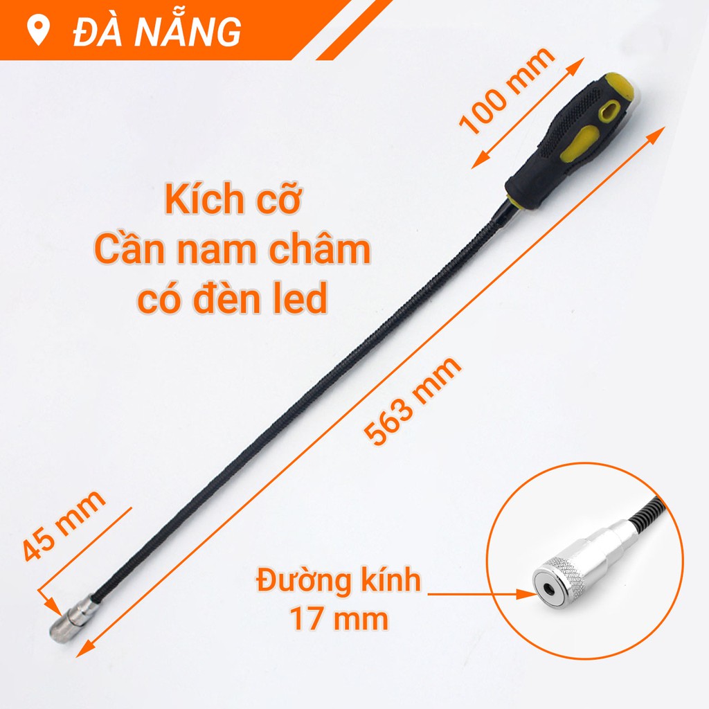 Cần nam châm hút đồ có LED