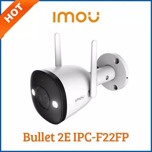 Camera IP Imou Bullet 2E ngoài trời, Có màu ban đêm IPC- F22FP H.265 DSS