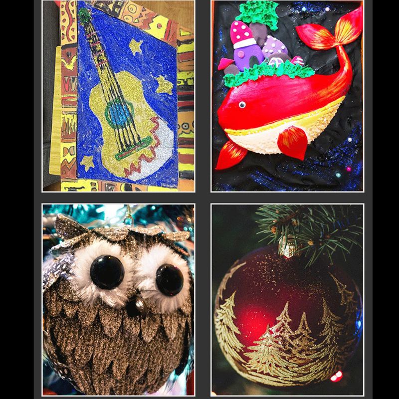 Set 12 Hộp Bột Kim Tuyến Lấp Lánh Dùng Để Trang Trí Slime