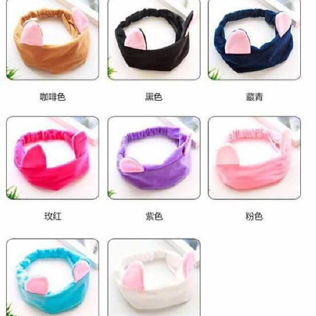 BĂNG ĐÔ TAI MÈO VẢI NHUNG DỄ THƯƠNG NHIỀU MÀU