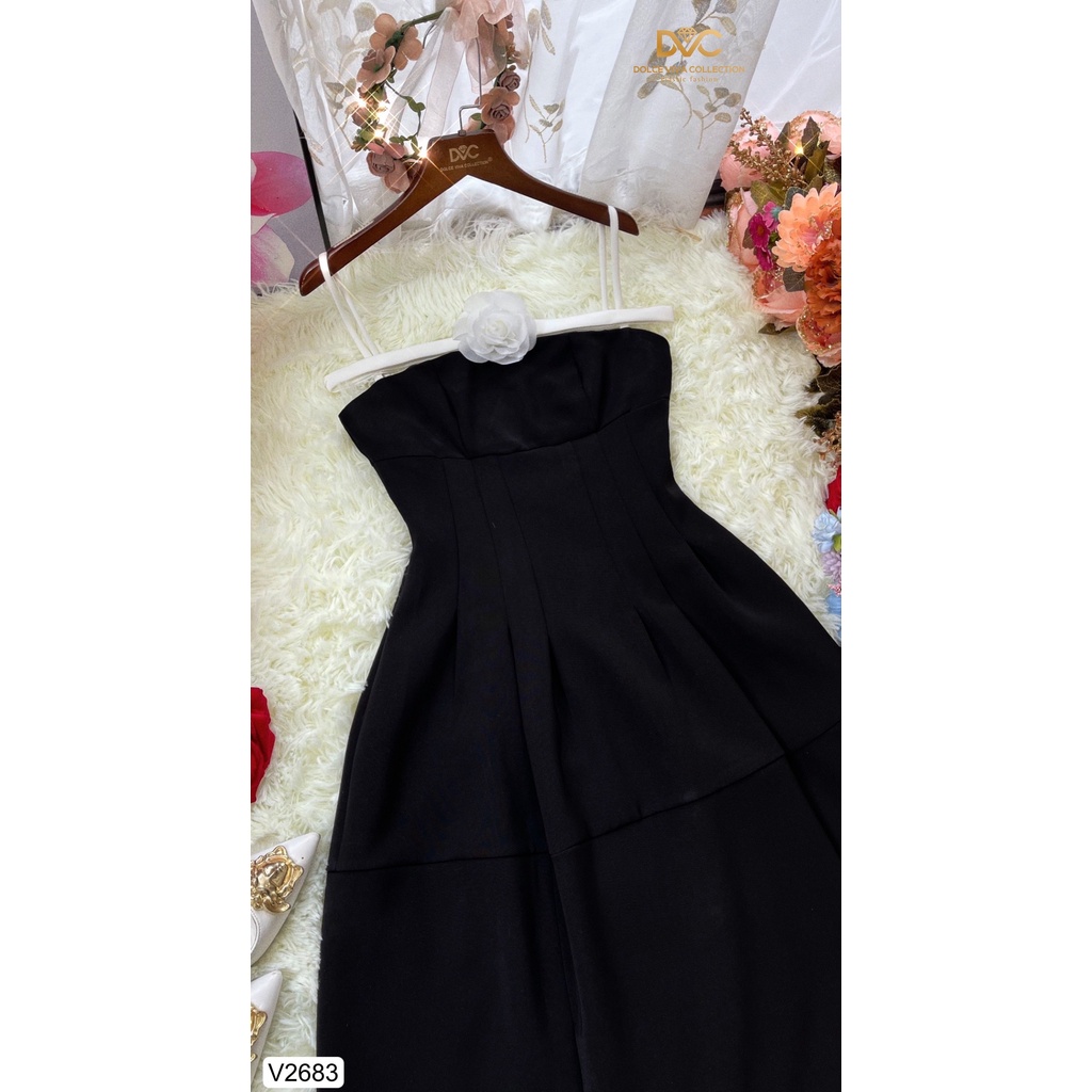 Váy đen phối dây hoa ngực - V2683 - DOLCE VIVA COLLECTION