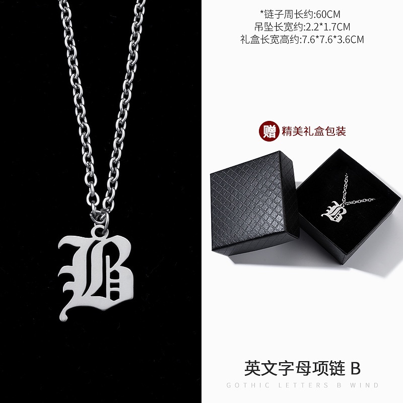 Thời Trang vòng cổ Mặt Chữ Phong Cách Hip Hop Gothic Cá Tính Cho Nam Và Nữ