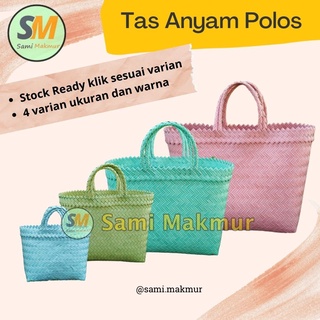 Image of Tas Anyaman Plastik POLOS Untuk Hampers Parcel Souvenir Hadiah Hantaran Berkat Kotak Nasi dan Snack