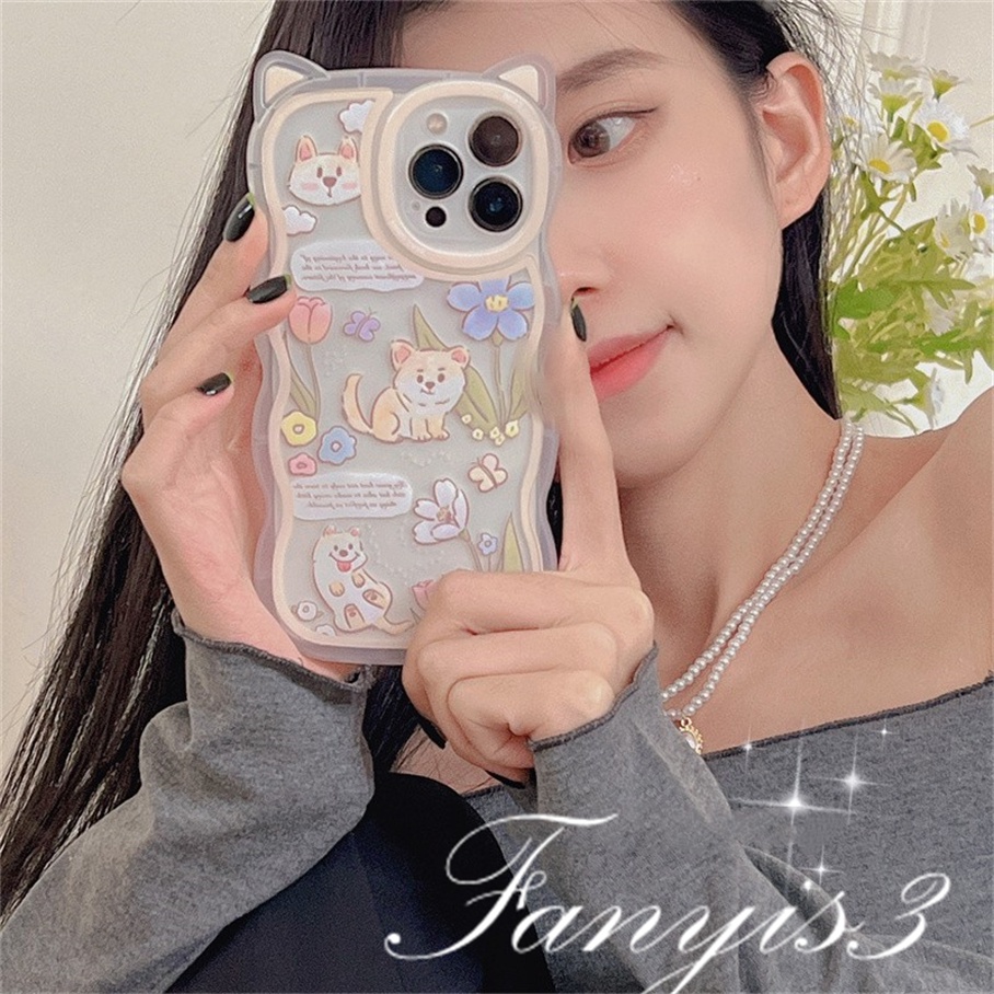 Ốp Điện Thoại Mềm Trong Suốt Hình Tai Mèo Cho iPhone 14 13 12 11 Pro Max X XR Xs Max 8 7 6 6s + SE 2020