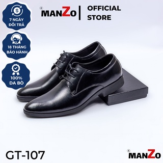 [Da Thật] Giày Nam Cao Cấp Công Sở MANZO - Giày Tây Dây Buộc Nam Bảo Hành 12 Tháng – GT 107