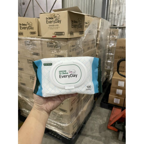 Khăn ướt tẩy trang Dr.Bebe EveryDay chính hãng Hàn Quốc 100 miếng