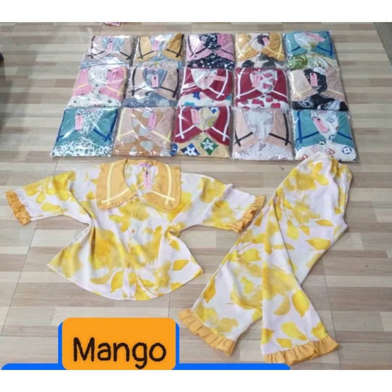 Bộ pijama mango cánh rơi viền bèo