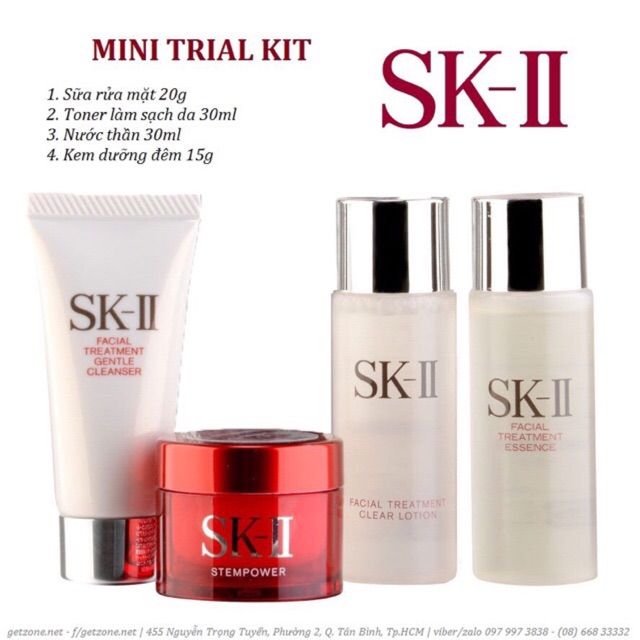 Bộ sản phẩm dưỡng da SK-II Travel