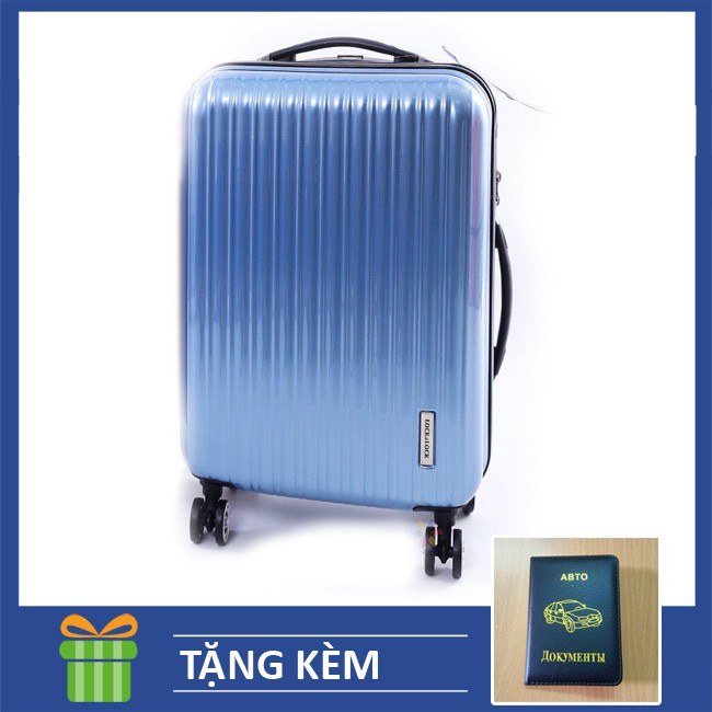 Vali kéo có khóa số TSA Lock&Lock Samsung Travel Zone LTZ994 20 inch màu xanh tặng kèm Ví để giầy tờ