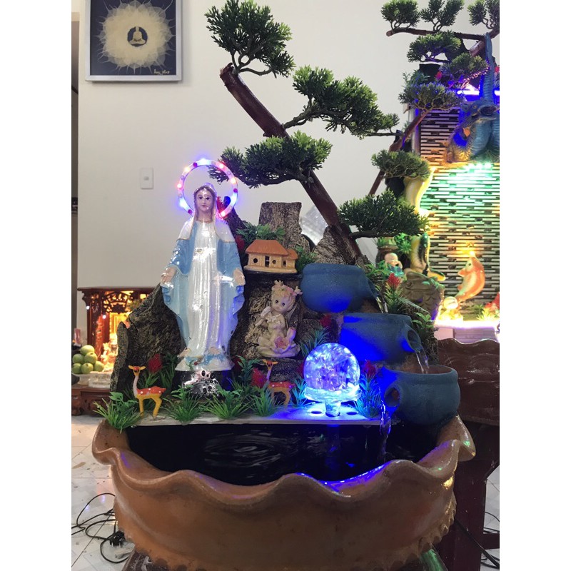 Thác nước để bàn Mẹ BAN ƠN - Non bộ, tiểu cảnh, bể cá, bonsai, thuỷ sinh bán cạn, trồng cây