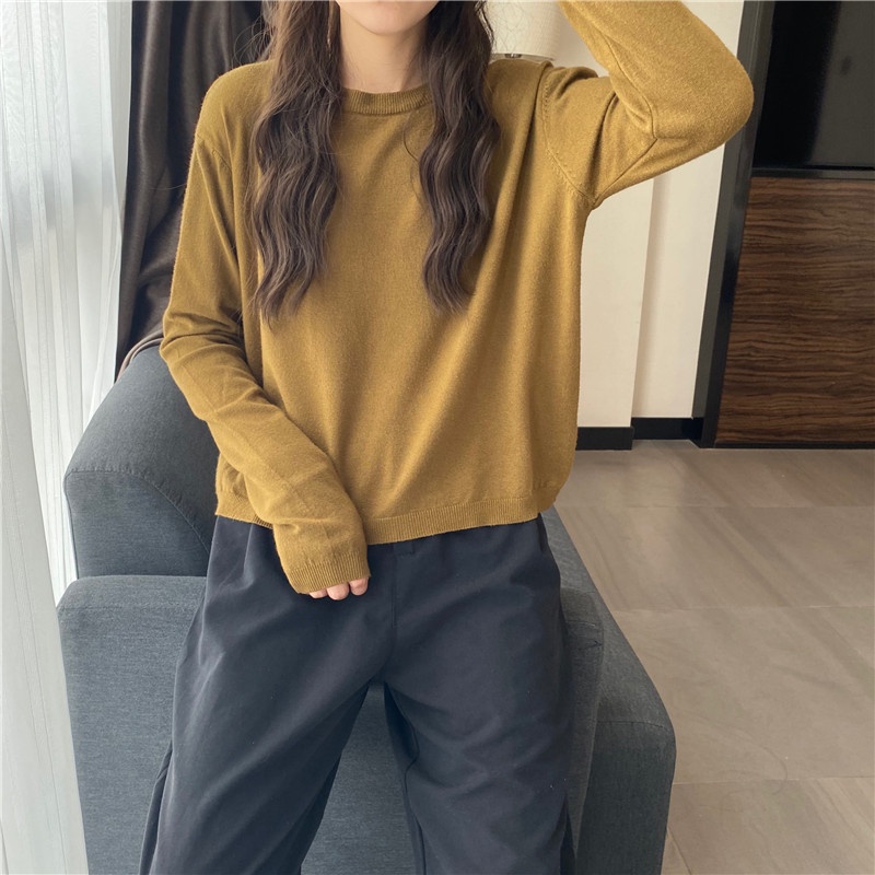 Áo dệt kim tay dài dáng rộng thời trang trẻ trung cho bạn gái | BigBuy360 - bigbuy360.vn