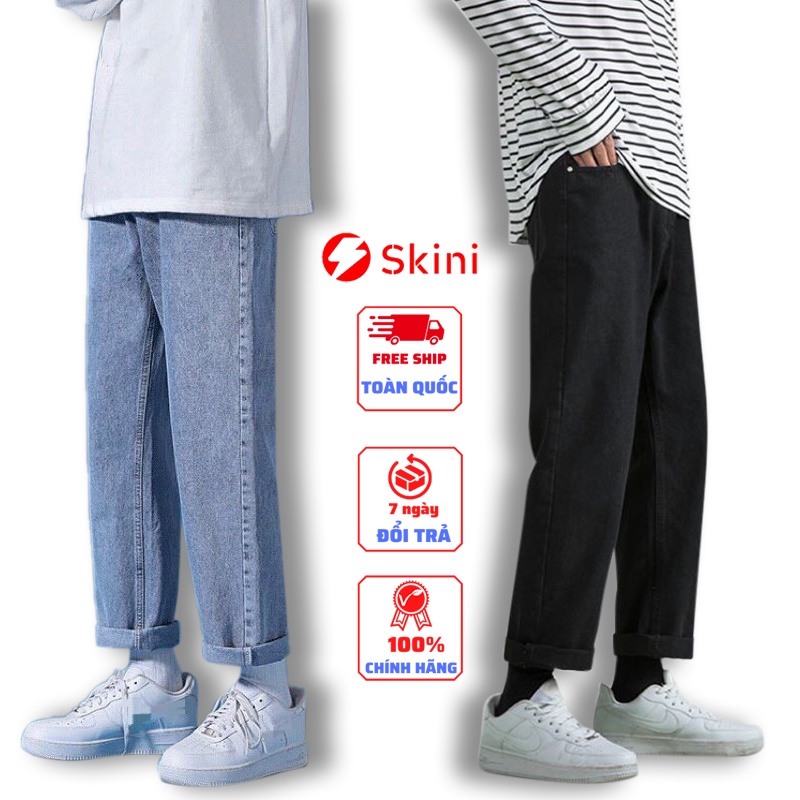 Quần jean nam ống rộng Unisex, Baggy suông co dãn 4 chiều Ulzzang cao cấp JN01