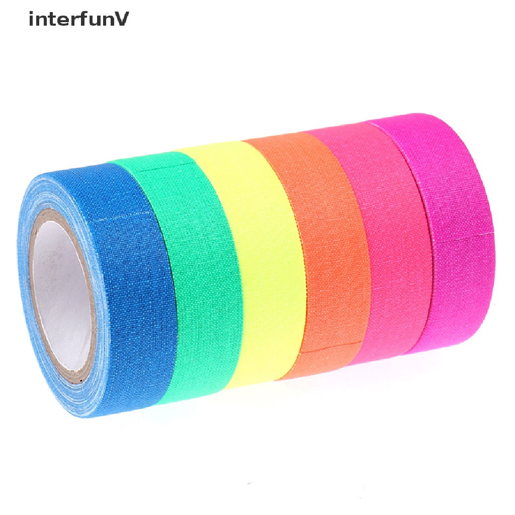 [InterfunV] 6 Cuộn Băng Keo Phản Quang UV Ánh Sáng Trong Bóng Tối