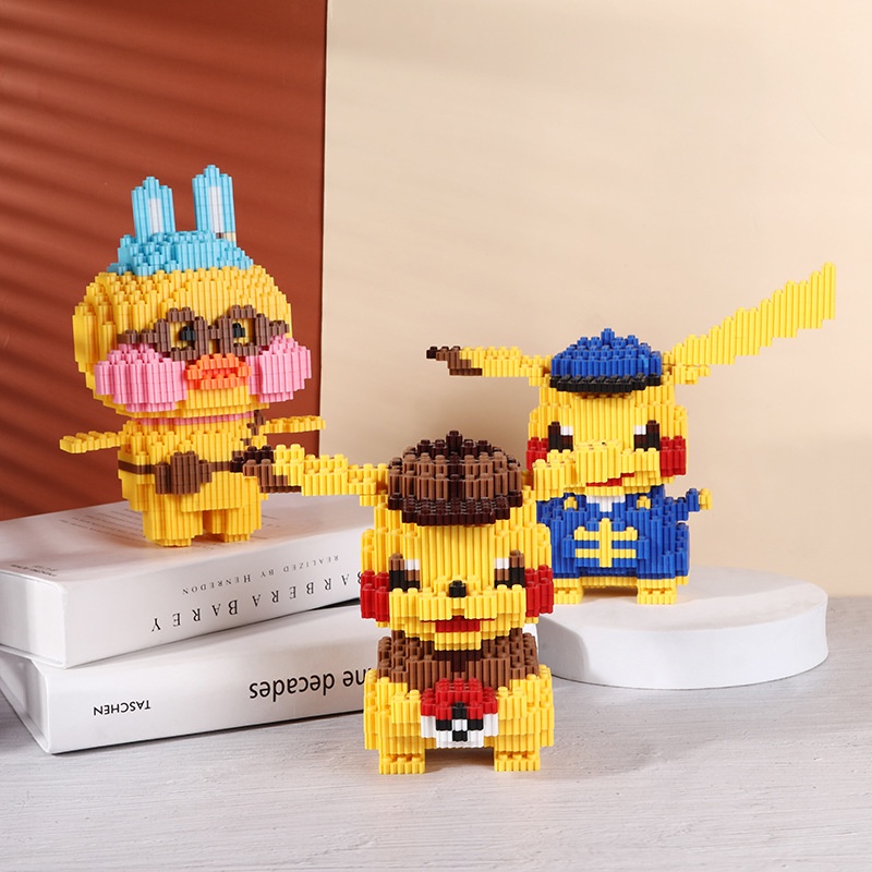 Đồ Chơi Lắp Ráp Hoạt Hình Pikachu Ba Chiều Sáng Tạo