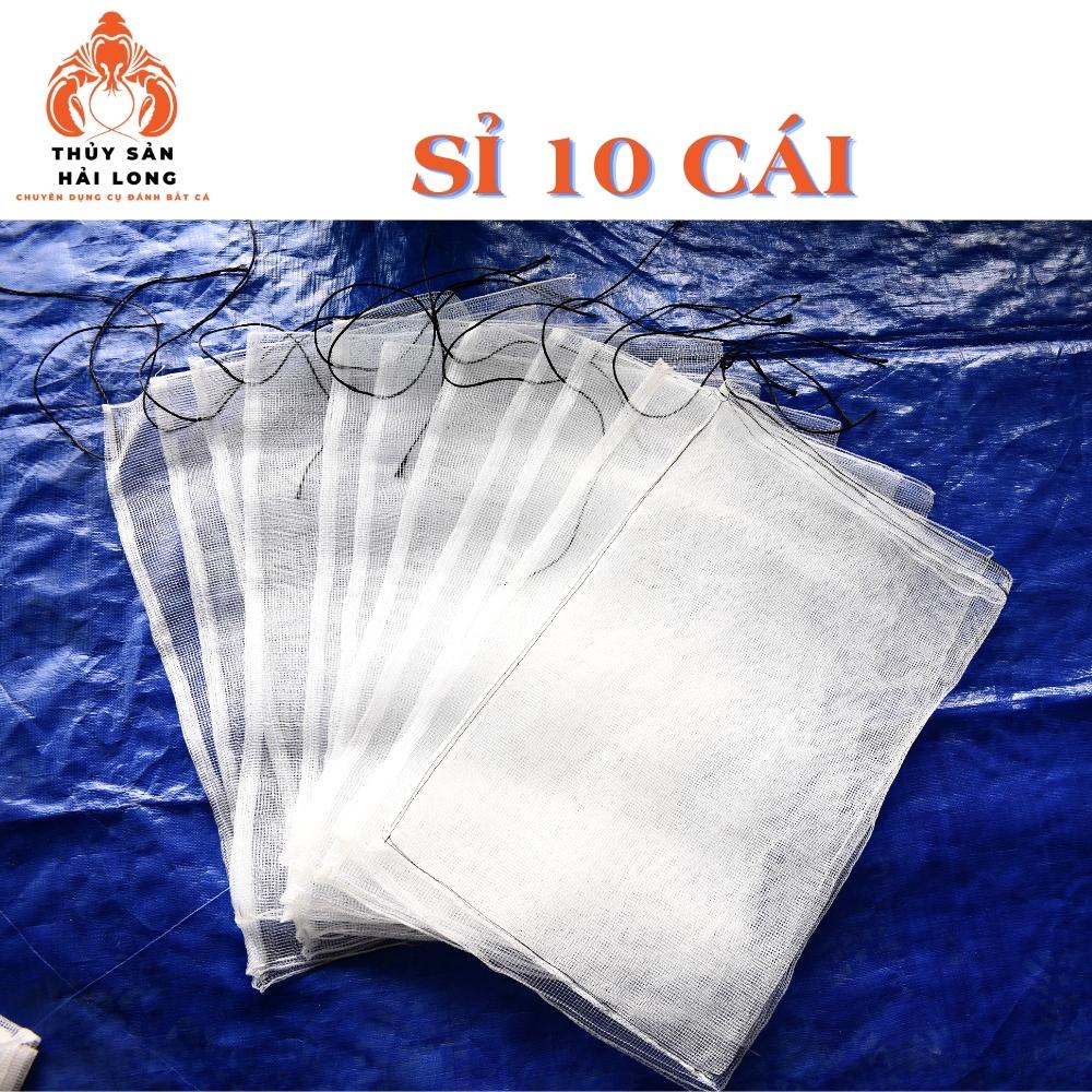 Túi lưới dây rút đựng đa năng, lưới cước nam định , ô mắt 2.5 ly