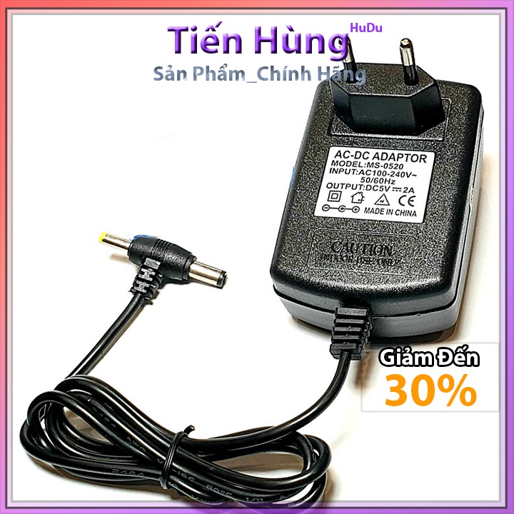 Nguồn Adapter 5V- 2A  đa năng 2 rắc cắm 5.5*2.1mm 3.5*1.35mm