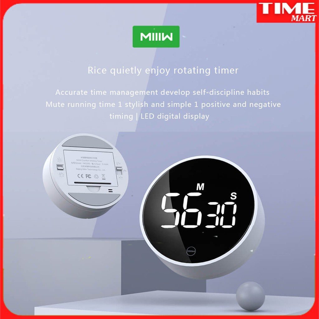 Đồng Hồ Báo Thức Xiaomi Youpin NK5260 Màn Hình Điện Tử LED Dạng Xoay Có Thể Hẹn Giờ/Điều Chỉnh Độ Sáng