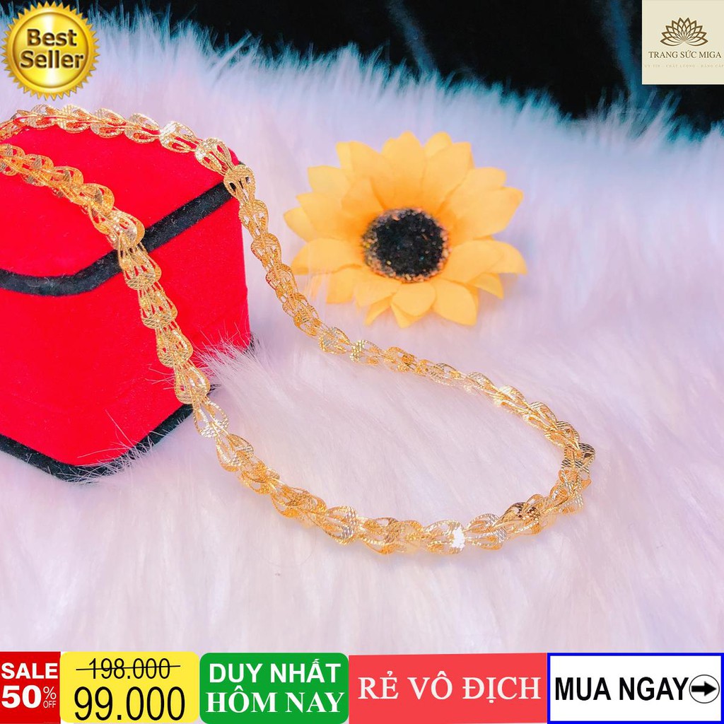 Dây Chuyền Nữ Xi Mạ 18K Hình Đuôi Phụng - Không Đen - Không Dị Ứng