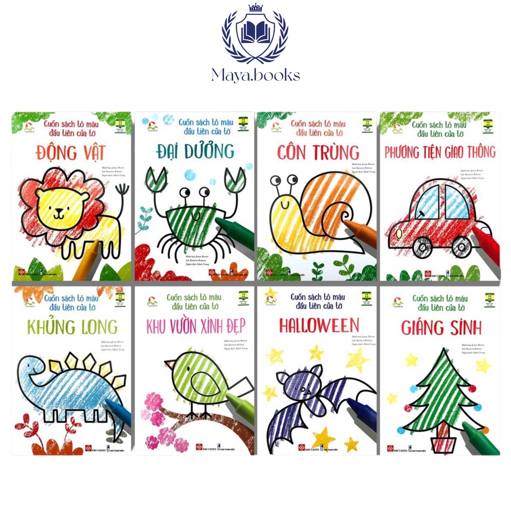 Sách - Bộ 8 quyển Cuốn sách tô màu đầu tiên của tớ