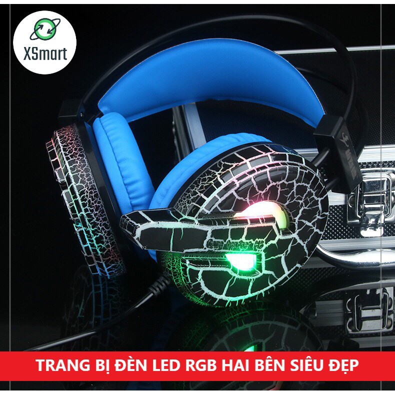 Tai nghe gaming chụp tai có mic có đèn LED cho máy tính, điện thoại