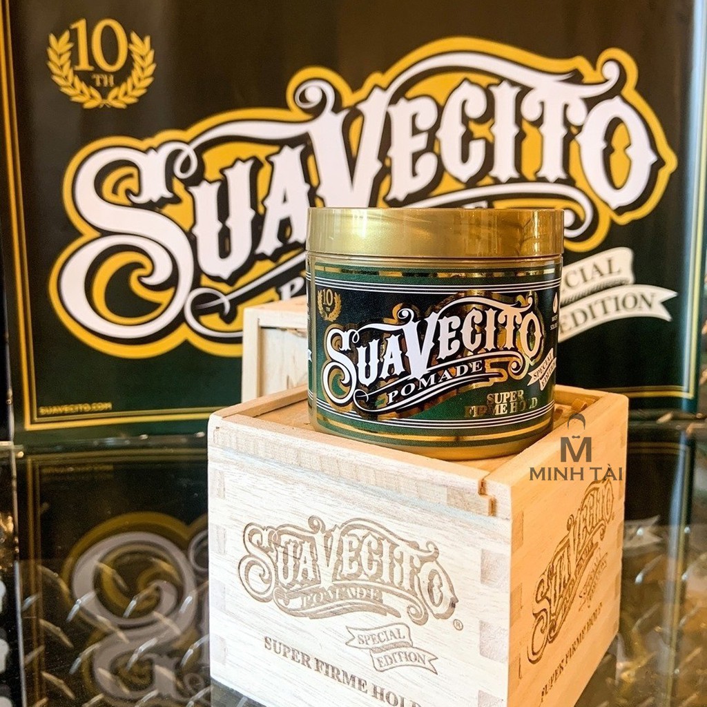 Sáp Vuốt Tóc Nam SUAVECITO Firme Hold Pomade Bản 10 Năm 113g + Xịt Dưỡng Tóc AZENMAN Parana 20ml + Lược Chải Tóc Pomade