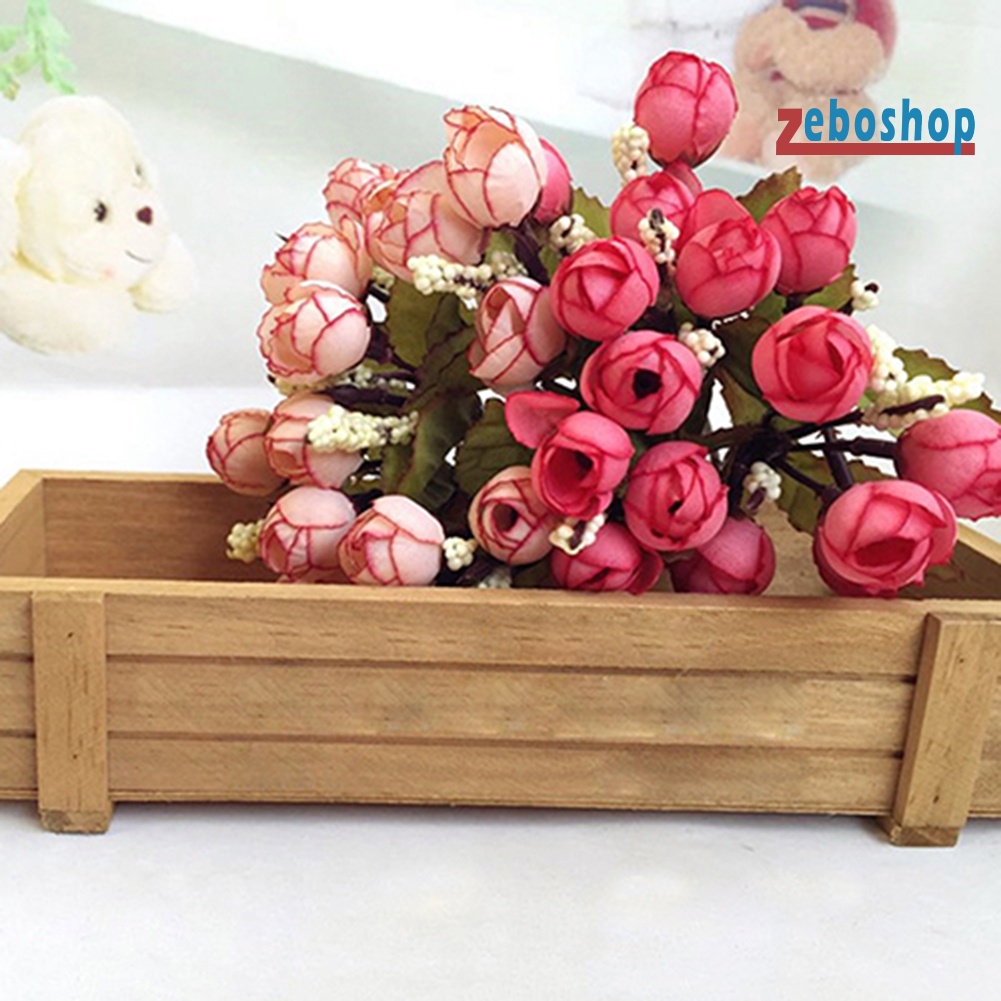 1 Bó Hoa Hồng Nhân Tạo Bằng Vải 15 Bông