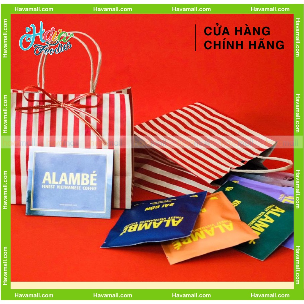 [HÀNG CHÍNH HÃNG] Cà Phê Phin Giấy ALAMBÉ 18 Gói x 10gr
