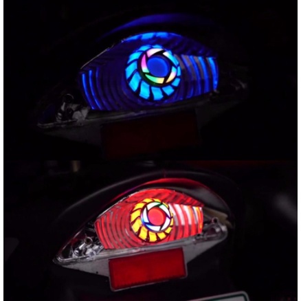 1 Đèn LED Phanh Đuôi Xe Hơi RGB Hình Đôi Mắt strobe 1157