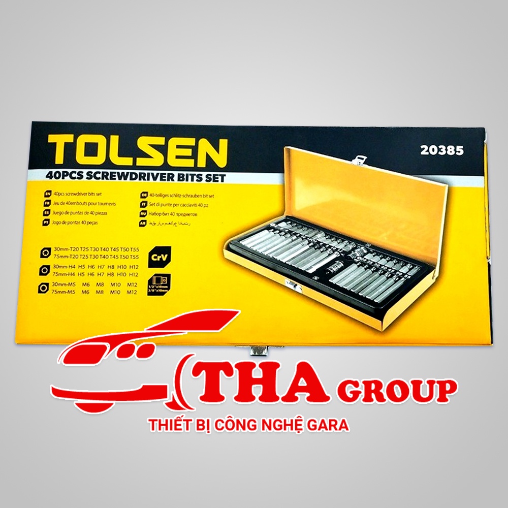 Mũi vít lục giác ALONGTOOL chuyên dụng bộ 40 chi tiết Tolsen 20385