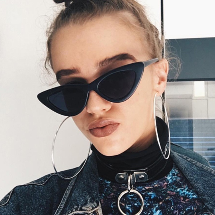 Kính Mát Gọng Mắt Mèo Phong Cách Hip hop Thời Trang Cho Nữ