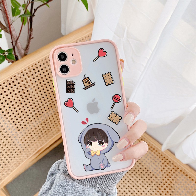 Ốp lưng Iphone Cute hungry viền màu iphone 6/6plus/6s/6s plus/7/7plus/8/8plus/x/xs/xs max/11/11promax/12/12pro max