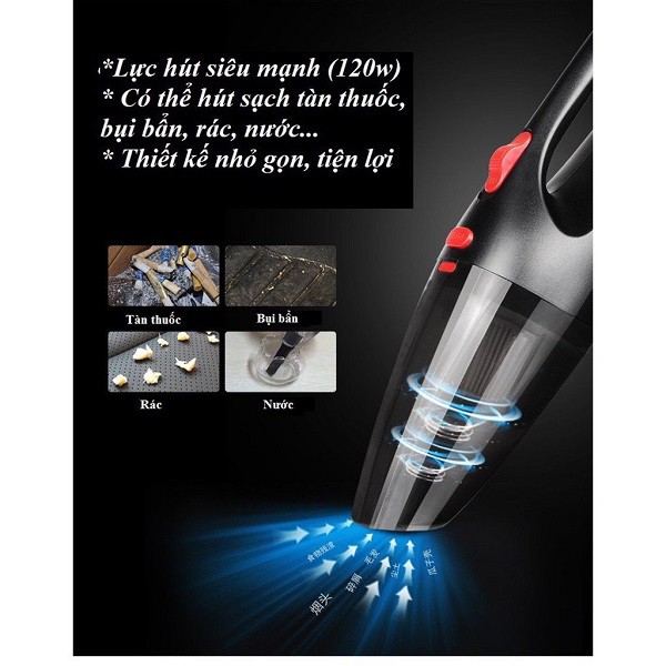 Máy Hút Bụi Ô Tô – Máy Hút Bụi Mini Không Dây Và Có Dây Sử Dụng Tiện Lợi Trên Ô Tô, Xe Hơi