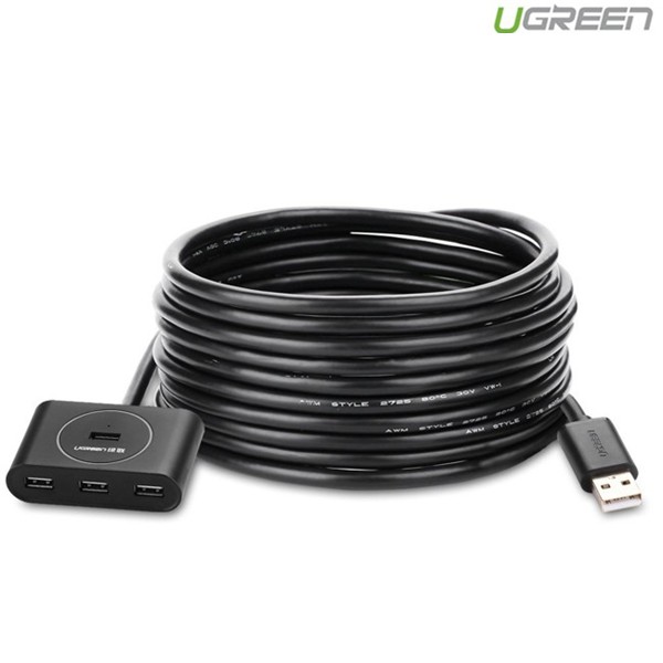 [Mã ELFLASH5 giảm 20K đơn 50K] Hub USB Ugreen 4 Cổng 2.0 20217 (10m) - Hàng Chính Hãng