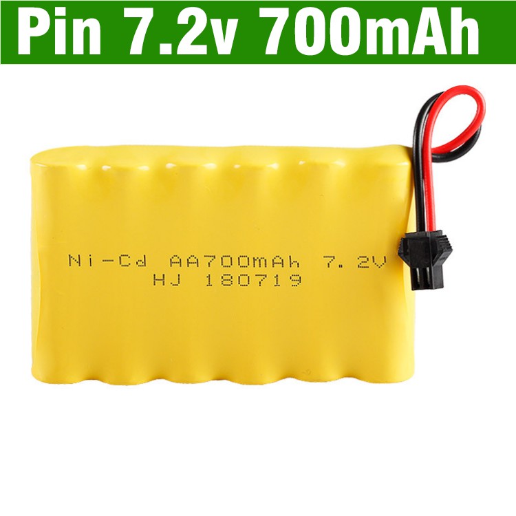 Pin sạc Ni-cd 7.2v 700 mah dùng cho xe mô hình điều khiển