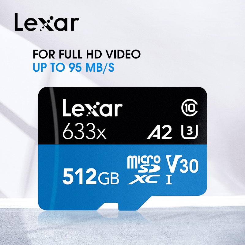 Thẻ Nhớ Lexar 633X SDXC Micro sd 32GB 512GB 256GB 128GB 64GB SDHC 95M-100M / s TF Cho Gopro / DJI / martphone