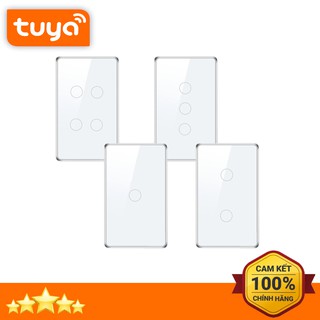Công Tắc Wifi Tuya Chữ Nhật 1 2 3 4 nút điều khiển từ xa có viền - Công Tắc Cảm Ứng Thông Minh Hỗ trợ Google Assistant