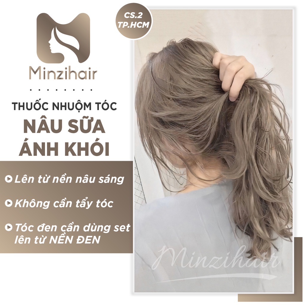 Thuốc nhuộm tóc Màu Nâu Sữa Ánh Khói - Không Cần Tẩy Tóc - Minzihair, Minzihair HCM
