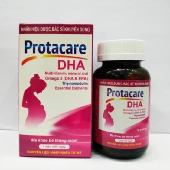 Viên bổ bà bầu Protacare DHA Bổ sung DHA,EPA,acid folic lọ 30 viên