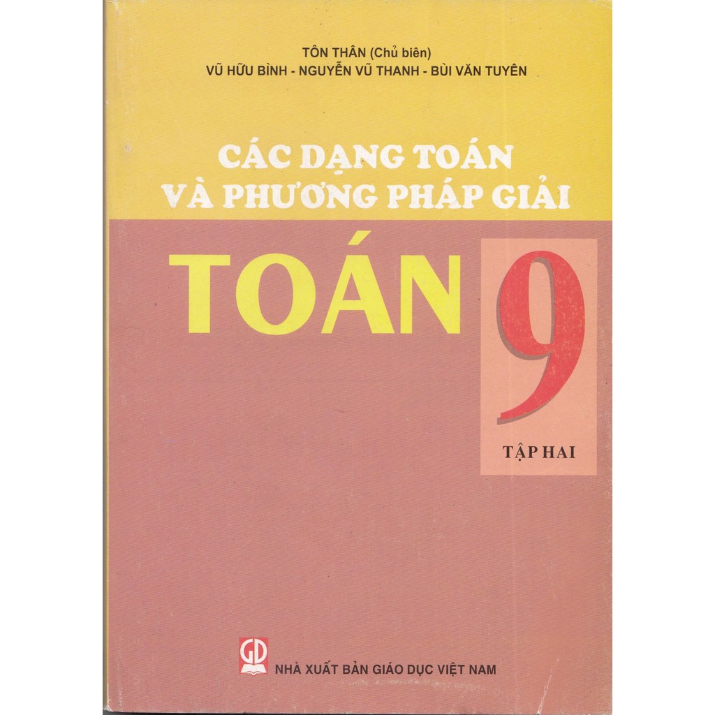 Sách Các dạng toán và phương pháp giải toán 9 tập 2