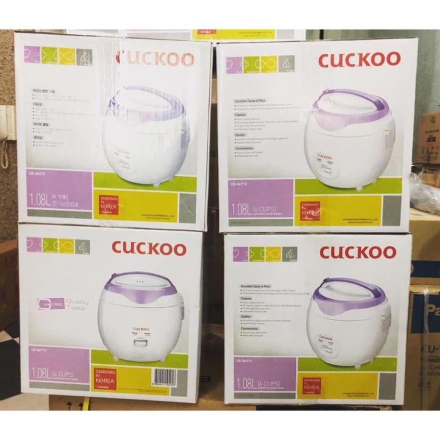 Nồi Cơm Điện Cuckoo CR-0671V 1L 500W (Trắng Phối Tím)