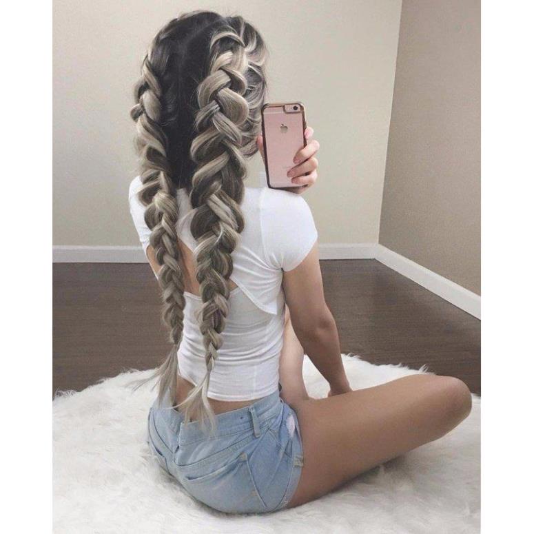 Bím tóc giả màu thắt tóc bện Dreadlock , box braid cá tính dài đủ màu