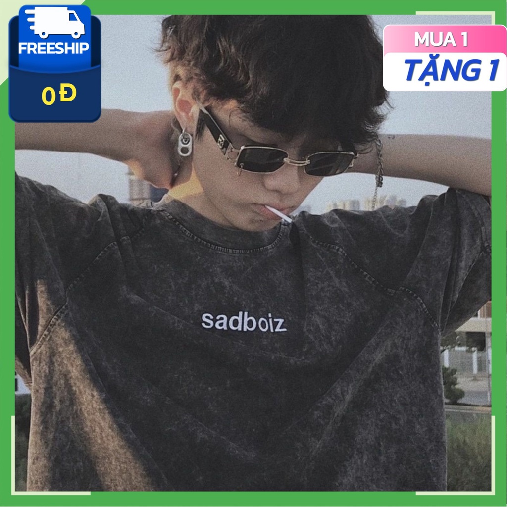 Áo sadboiz sadtagram nam nữ Tay Lỡ WASH, Áo phông sadboiz chính hãng nam nữ from rộng unisex AT15 | BigBuy360 - bigbuy360.vn
