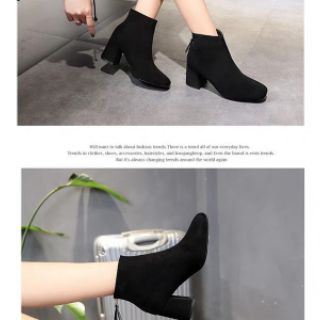 Boots nữ, bốt cổ ngắn, bốt da, bốt nữ lót lông