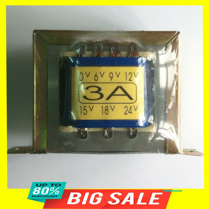 Biến Áp 3A Nhiều Đầu Ra 6V 9V 12V 15V 18V 24V