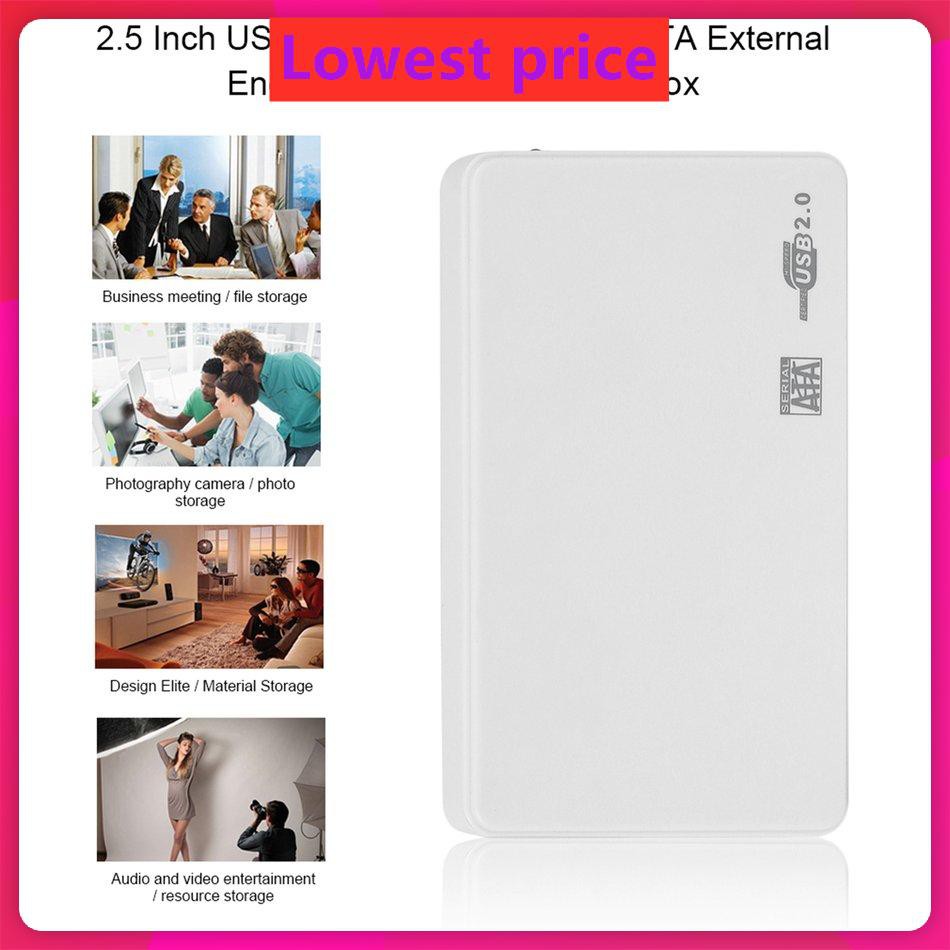 2.5 Inch USB 2.0 Hard Drive Disk SATA External Enclosure HDD Hard Drive Box