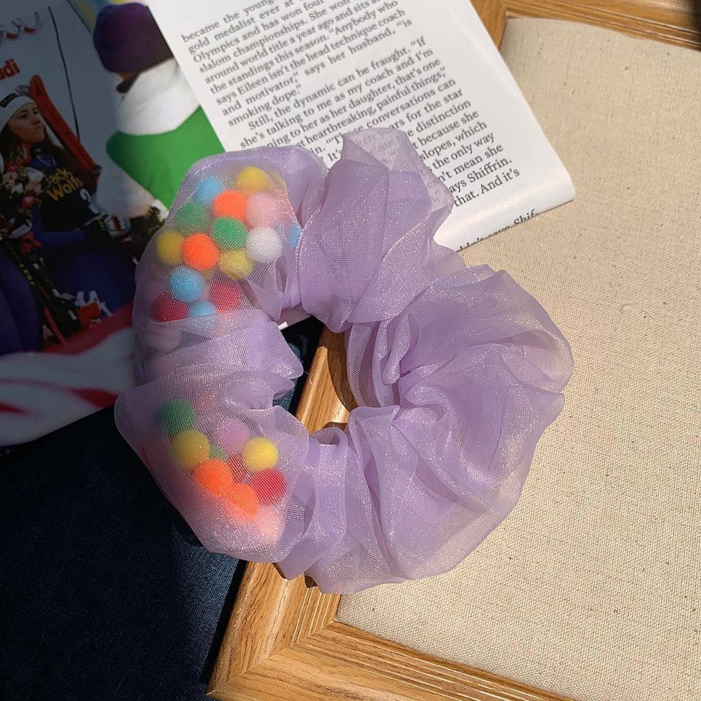 [Mã SKAMCLU8 giảm 10% cho đơn từ 100K] Cột Tóc Pom Pom