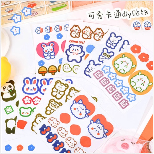 Tấm Sticker mẫu mới dễ thương trang trí đồ dùng