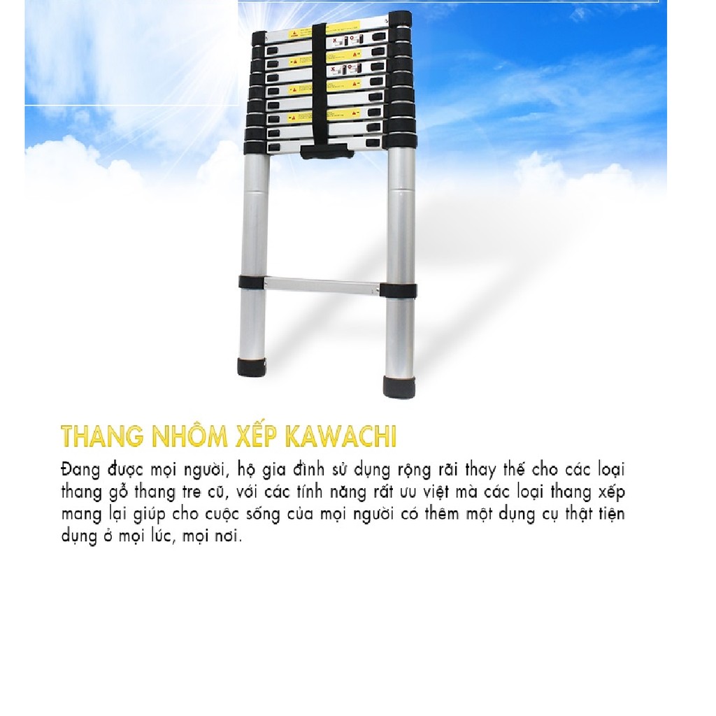 Thang nhôm rút gọn 3.8m Kachi